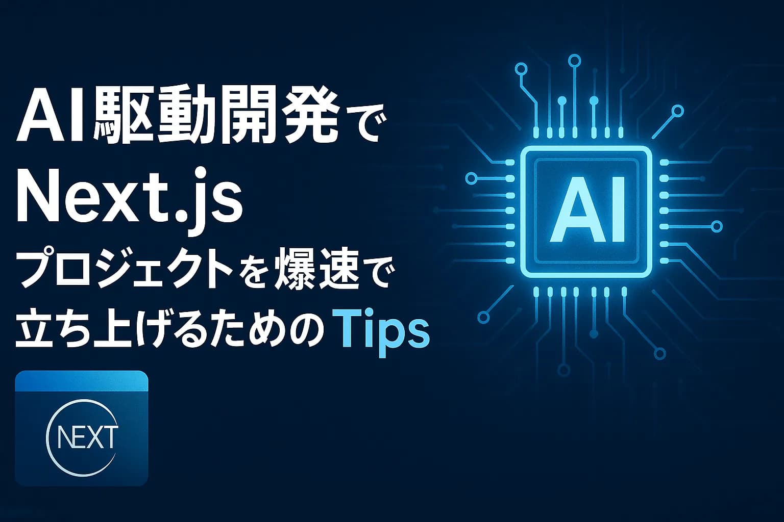 【2025年10月現在】AI駆動開発でNext.jsプロジェクトを爆速で立ち上げるためのTips